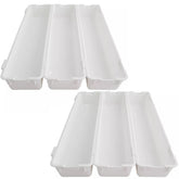 2 Organizadores Multiuso Gaveta Para Talheres Armário 3 Peças Cada Encaixe